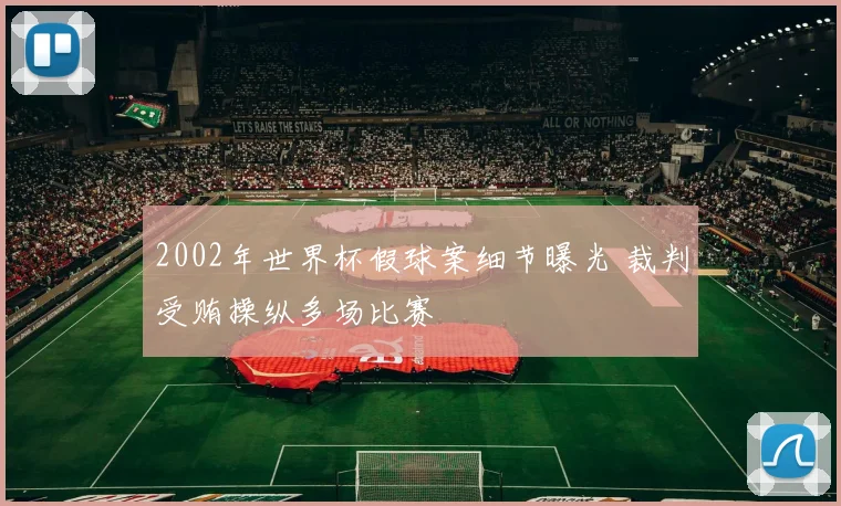 2002年世界杯假球案细节曝光 裁判受贿操纵多场比赛